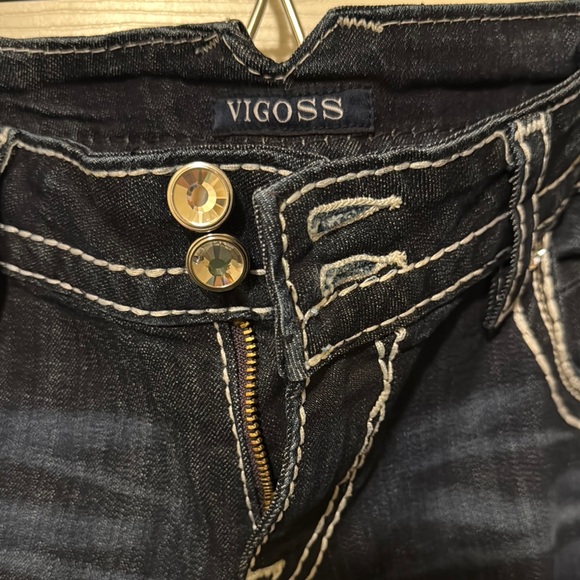 Vigoss Boot Cut Blue Jeans with Subtle Fading - Picture 3 of 5
